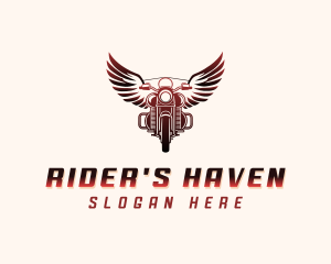 Vintage Motorcycle Rider logo design