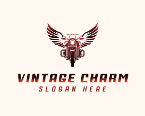 Vintage Motorcycle Rider logo design