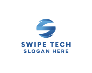 Fintech Wave Letter S logo design