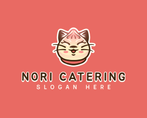 Cat Dumpling Food logo design