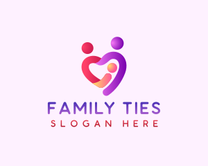 People Heart Family logo design