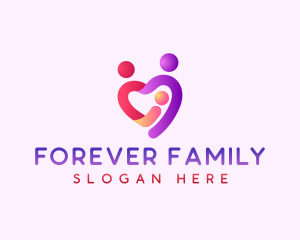 People Heart Family logo design