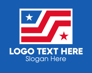 Stars Stripes USA Flag logo