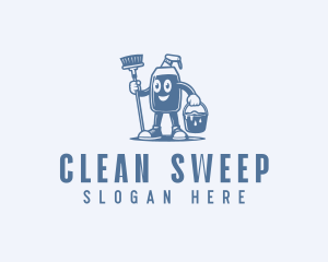 Cleaner Disinfection Washer Cleaning logo design