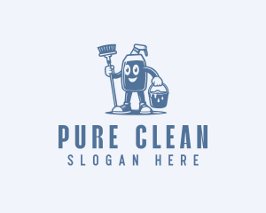 Cleaner Disinfection Washer Cleaning logo design