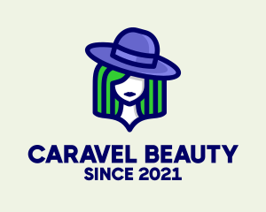 Woman Fashion Sunhat  logo design