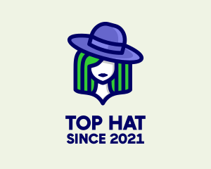 Woman Fashion Sunhat  logo design