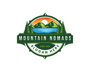 Compass Travel Mountain logo design