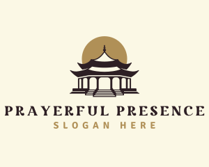 Chinese Temple Pagoda logo design