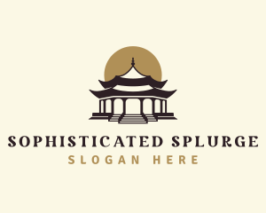 Chinese Temple Pagoda logo design