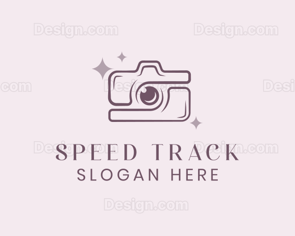 Camera Lens Sparkle Logo