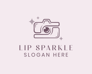 Camera Lens Sparkle logo design