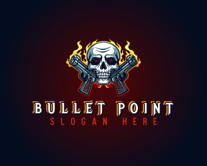 Pistol Skull Guns logo design