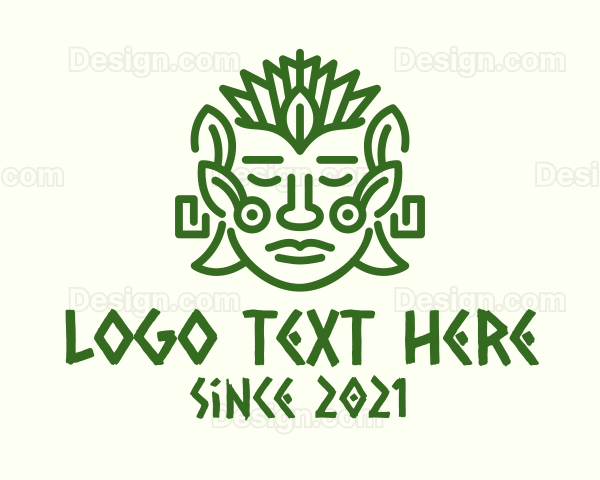 Nature Mayan Mask Logo