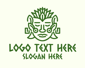 Nature Mayan Mask Logo