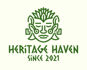 Nature Mayan Mask logo