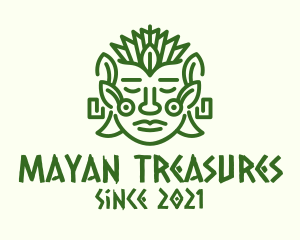 Nature Mayan Mask logo design