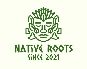 Nature Mayan Mask logo design