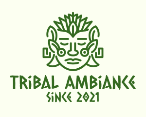 Nature Mayan Mask logo design