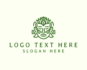 Nature Mayan Mask logo