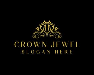 Natural Crown Tiara logo design