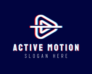 Static Motion Play Button logo design