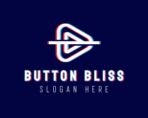 Static Motion Play Button logo design