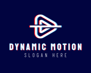 Static Motion Play Button logo design