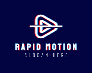 Static Motion Play Button logo design