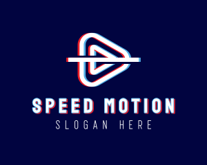 Static Motion Play Button logo design