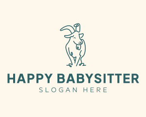 Happy Pet Goat logo design