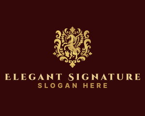 Luxury Pegasus Unicorn logo design