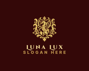 Luxury Pegasus Unicorn logo design