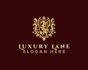 Luxury Pegasus Unicorn logo design