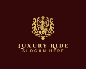 Luxury Pegasus Unicorn logo design