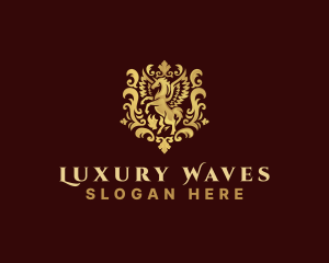 Luxury Pegasus Unicorn logo design