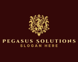 Luxury Pegasus Unicorn logo design