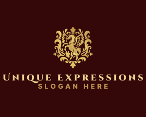 Luxury Pegasus Unicorn logo design