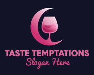 Pink Moon Cocktail logo design