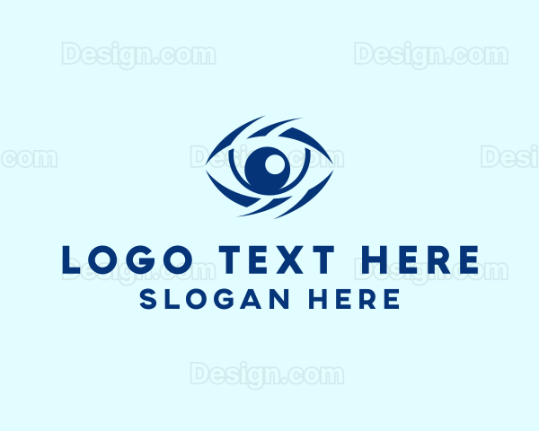 Blue Optical Eye Logo