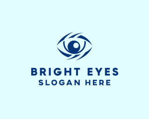 Blue Optical Eye logo design