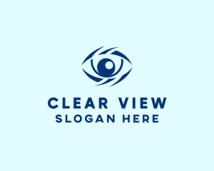 Blue Optical Eye logo design