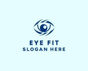 Blue Optical Eye logo design