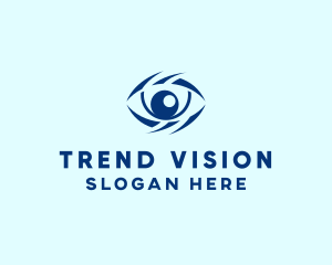 Blue Optical Eye logo design