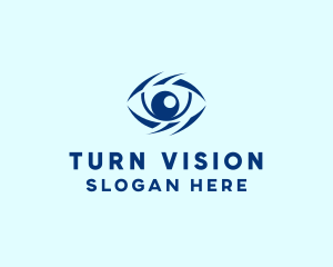 Blue Optical Eye logo design