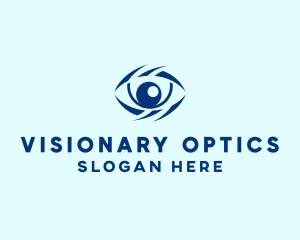 Blue Optical Eye logo design