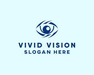 Blue Optical Eye logo design