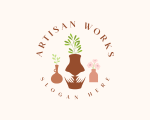 Artisan Pottery Vase logo design