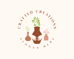 Artisan Pottery Vase logo design