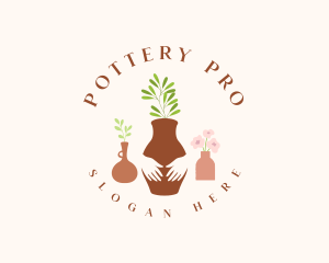 Artisan Pottery Vase logo design